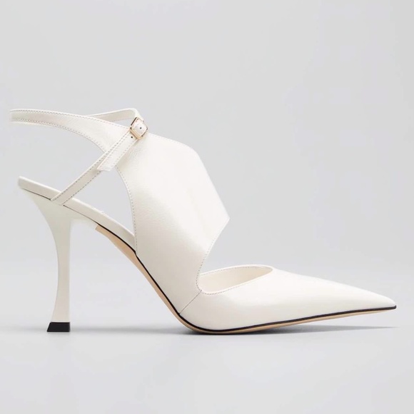 JIMMY CHOO Traci 90mm Cutout Leather Pumps 9.B/39 EU $850 - Picture 2 of 14